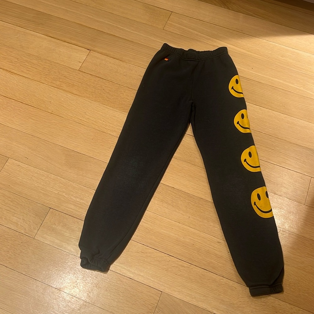 Aviator Nation kids smiley 2 size 12 sweatpants